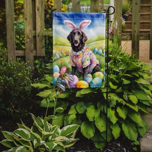Drapeau de jardin pour la chasse aux œufs de Pâques multicolore Curly-Coated Retriever Bannière décorative de cour pour Patio Artwork for Yard Flower Beds - Product Image 2