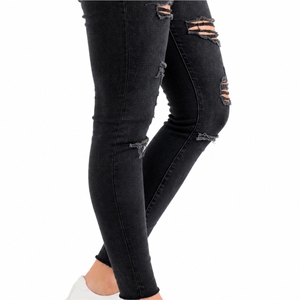 Jeans de Mezclilla para Mujer, Corte Holgado, Cintura Alta, Color Desgastado, Elegantes, Cómodos, Modernos, de Moda, Estilo Urbano - Product Image 5