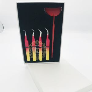 คีมต่อขนตาปลอมเคลือบผงสีเงินแบบกำหนดเองแหนบต่อขนตาที่ผ่านการทดสอบด้วยมือทำจากสเตนเลส - Product Image 6