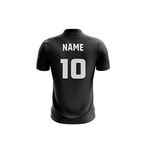ชุดยูนิฟอร์มคริกเก็ตแบบซับลิเมชั่นสั่งทำพิเศษ เสื้อโปโลแขนสั้นผู้ชายพร้อมดีไซน์ไล่เฉดสี กางเกงสีดำระบายเหงื่อได้ดี - Product Image 2