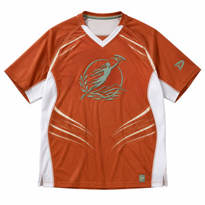 Maillot d'équipe personnalisé pour homme, orange rouille, option sublimée, léger, en maille respirante, en polyester, pour la performance - Product Image 2
