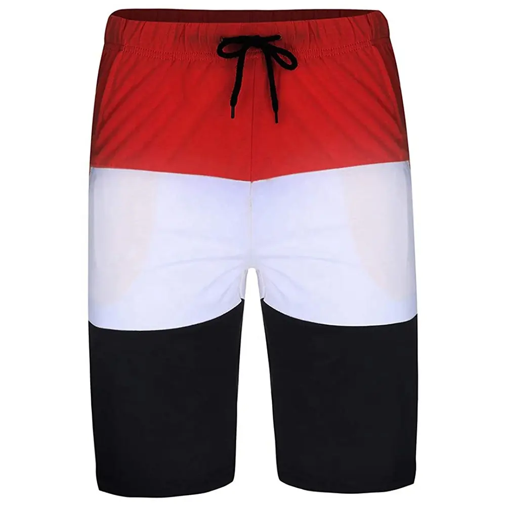 Shorts de algodão masculino com logotipo personalizado, roupa íntima de treino de treino de fitness em três tons, shorts de algodão respirável para homens