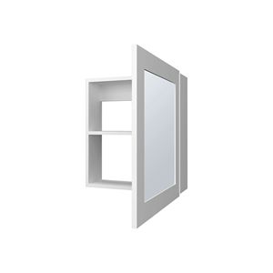 Mobile da Bagno Bianco con Armadietto Portamedicinali e Specchio Integrato - Product Image 4