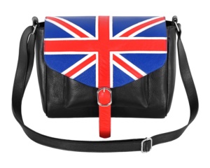 Custom Genuine Hide Leather Crossbody Bag Union Flag Design Private Label OEM/ODM Wholesale Statement Streetwear Style - Product Image 1