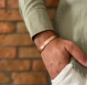 Copper Algiz Rune <b>Engraved</b> Open Cuff <b>Bangle</b> Bracelet Viking Nordic Protection Symbol Solid Copper Adjustable Flat Wristband - Product Image 5