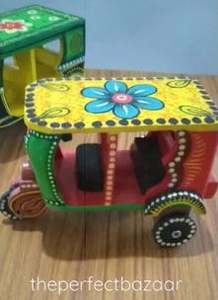 Auto Indio de Madera Pintado a Mano por Theperfectbazaar-Otros Artículos de Decoración para el Hogar - Product Image 2