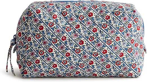 Large Capacity Cotton Quilted <b>Makeup</b> Bag for Women Lady Style Cosmetic Lipsticks Travel Container Pouch with Zipper Plastic Bags - Product Image 3