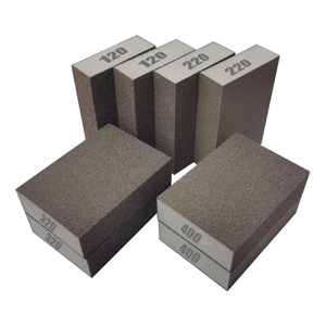 Bloc de ponçage Bloc de papier de verre grain 60/120/220 Blocs de ponçage lavables et réutilisables <span class=keywords><strong>pour</strong></span> <span class=keywords><strong>bois</strong></span>/cloisons sèches/métal/verres - Product Image 4