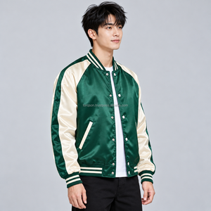 Chaqueta Universitaria Personalizada de Satén con Bordado Personalizado, Parches de Chenilla, Colores en Contraste y Acabado Premium - Product Image 6