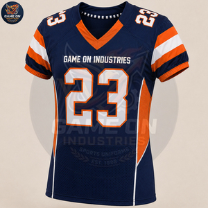 Custom American Football Jersey OEM ODM Men Youth Team Wear Breathable Sublimated Football Shirt Training Uniform Supplier - Product Image 6