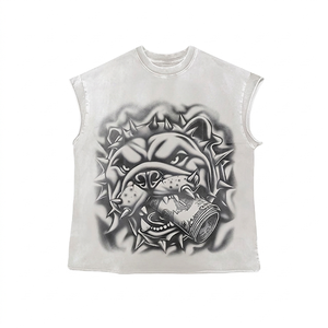 Camiseta sin mangas extragrande personalizada, 100% algodón jersey, tela suave, estilo vintage, con estampado gráfico, para unisex. - Product Image 1