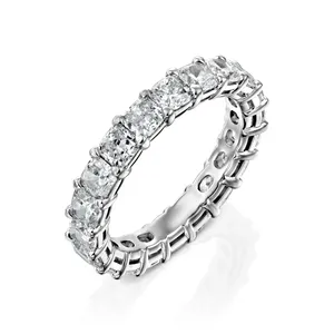 Zenvellae Cushion Lab Grown <b>Diamond</b> Eternity <b>Ring</b> | IGI Certified - Product Image 3