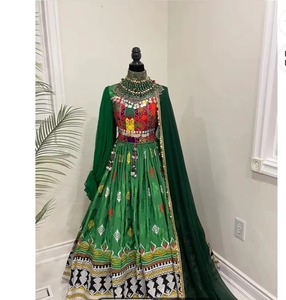 Elegant Maroon Velvet Afghan Perahan Tunban Decorated With Massive Silver Thread Floral Embroidery And <b>Mirrored</b> Details - Product Image 4
