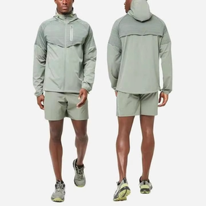 New Custom Two Piece Windbreaker Jacket Set Hooded Elastic Waist Men's Winter Streetwear <b>Tracksuit</b> 100% Polyester Razers Impex - Product Image 4