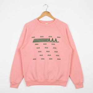 New Design Custom <b>Pink</b> Crew Neck Front Logo Long Sleeve 180g Silk Screen Printed Letter Printed Greek Knitted <b>Sweatshirt</b> Women's - Product Image 1