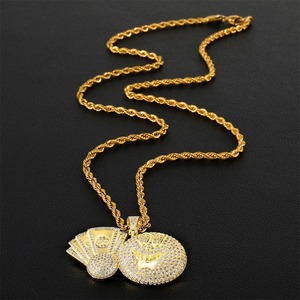 Collar con Colgante de Dólar de Moissanita Brillante y Elegante, Estilo Hiphop, Joyería Moderna y a la Moda para Hombre Rapper - Product Image 2