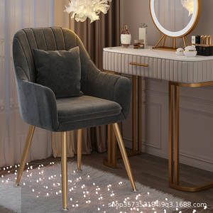 Chaise de salle à manger en velours nordique de luxe avec pieds en métal, <span class=keywords><strong>fauteuil</strong></span> rembourré pour hôtel, restaurant, banquet et mobilier de maison - Product Image 3