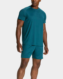 Nueva Camiseta y Pantalones Cortos Deportivos de Malla Transpirable Ligera de Poliéster para Hombre, Estilo Urbano y Gimnasio, Personalizados y a la Moda - Product Image 3