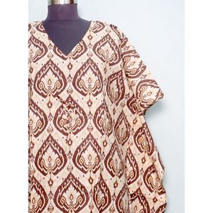 Vestido Túnica Largo Tejido para Mujer, Color Negro y Blanco, Estilo Dulce y Elegante, Ropa de Playa, Kaftán de Algodón Orgánico con Estampado Floral, para Verano - Product Image 3