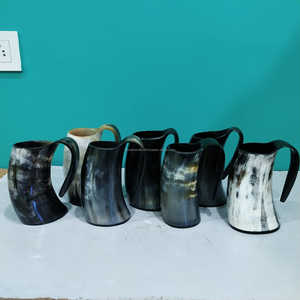 Mug à boisson en corne de bœuf artisanal de qualité supérieure, luxueux, pour collectionneurs et décoration, à bas prix - Product Image 3