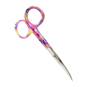 Free Sample Personal Beauty Nail Care Manicure Tool Stainless Steel Sharp Straight <b>Cuticle</b> <b>Scissors</b> With Colorful Handle Tools - Product Image 2