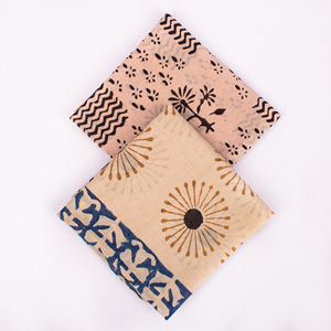 Jaipur Hand Block Printed Cotton <b>Square</b> <b>Scarf</b> Eco-Friendly Natural Dye Breathable Multifunctional Bandana Beach Headwrap - Product Image 5