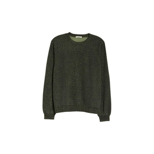 Sudadera Ajustada Personalizada para Mujer, Manga Larga, Estampado de Leopardo, Cuello Redondo, Jersey, Talla Grande, para Otoño e Invierno - Product Image 4