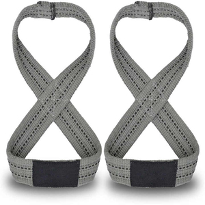 Heavy Duty Cotton Figure 8 <b>Strap</b> Eight Weight <b>Lifting</b> Adjustable Anti-Slip Wrist <b>Straps</b> Unisex High Quality Gym Figure 8 <b>Strap</b> - Product Image 1