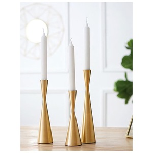 <b>Brass</b> <b>Candlestick</b> Holder Set with Tapered Design for Home Decoration - Product Image 2