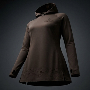 Haut de bain modeste à manches longues pour femme, couleur unie, séchage rapide, col montant, idéal pour le sport - Product Image 4