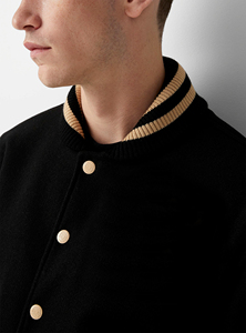 Chaqueta Varsity de Alta Calidad para Hombre, Estilo Deportivo de Invierno, Bordado Chenille, Forro de Lana, Cierre de Botones - Product Image 2