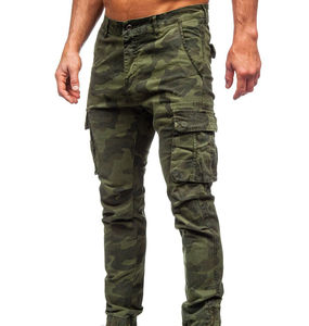 กางเกงคาร์โก้ลายพรางผู้ชาย เอวสูง หลายกระเป๋า ผ้าแคนวาสระบายอากาศ สไตล์ชุดทำงาน ซิปหน้า กางเกงผู้ชายสำหรับใส่ในฤดูใบไม้ร่วง - Product Image 5