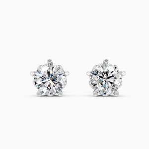 Pendiente de Diamante Solitario Essential Dot con Diamante Cultivado en Laboratorio de 0.46 Ct |   En oro amarillo, blanco y rosa de 9 quilates - Product Image 2