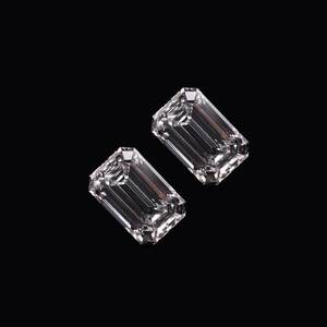 เพชรทรงเอเมอรัลด์คัทเพาะเลี้ยงในห้องปฏิบัติการ คู่ละ 1.01 ถึง 3.01 กะรัต ความสะอาดระดับ VVS1 ถึง VVS2 สี D รับรองโดย IGI เพชรเม็ดเดี่ยวสำหรับทำเครื่องประดับ - Product Image 2