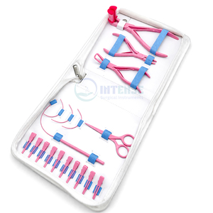 Stainless Steel Baby Pink Hair Extension Tool <b>Kit</b> Tape In Press Plier Micro <b>Beads</b> Opener for Hair Stylists - Product Image 3