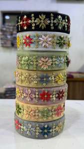 Encaje de Malla/Tul Blanco Ecológico, Suave y Elegante, con Bordados Florales y Diseños con Cuentas para Vestidos de Novia y Fiesta - Product Image 5