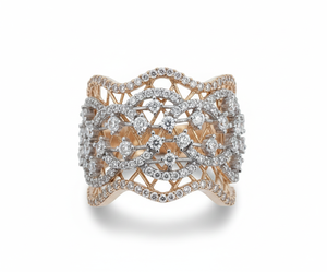 Anillo de Oro Original de 22 Quilates para Mujer, Acabado Brillante, para Compromisos, Ceremonias, Eventos Nupciales, Ocasiones Festivas y Uso Diario - Product Image 2