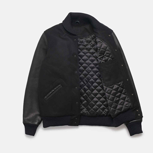 Vêtements décontractés d'hiver, veste de baseball personnalisée de haute qualité en chenille brodée avec manches en cuir, patchs, veste bomber, veste letterman - Product Image 2