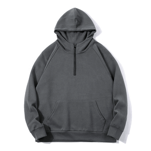 Sudaderas con capucha al por mayor, lisas, esenciales, con capucha de piel sintética, corte holgado, logotipo personalizado, serigrafía, las más vendidas, con efecto descolorido por el sol, con cremallera, para hombre - Product Image 3