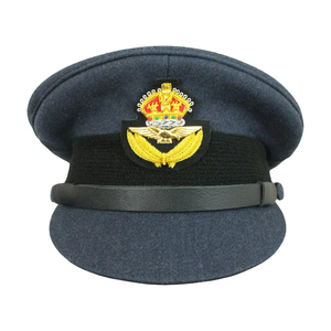 หมวกแก๊ปผ้าฝ้ายสีขาวจากโรงงานโดยตรง สำหรับกัปตันเรือยอชท์ เรือเดินสมุทร คนขับเรือ  ตกแต่งด้วยลวดทองรูปใบโอ๊ค - Product Image 1