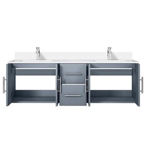 Dark Grey 60 In. W X 22 In. D Double Bath <b>Vanity</b> with White Quartz Top Faucet Set <b>Bathroom</b> <b>Vanities</b> - Product Image 5