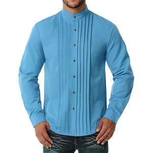Camisa Casual Personalizada OEM 2026 para Hombre |   100% algodón transpirable |   Manga Larga Sin Cuello - Product Image 4