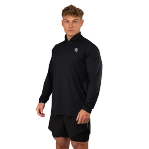 Chemise de performance à manches longues et col zippé pour homme, légère et respirante, idéale pour l'entraînement en salle de sport - Product Image 2