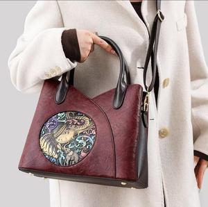 Bolso de mano de PU con estampado de elefantes para mujer, bolso tipo satchel con cremallera, bolso de hombro, bolso de moda para uso diario - Product Image 1