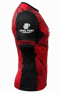 Rashguard à manches courtes MMA BJJ pour hommes, vêtements de combat, rashguard à manches courtes MMA personnalisé imprimé par sublimation - Product Image 3