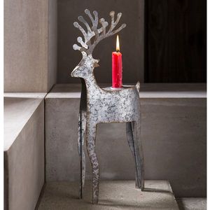 High Quality Silver Metal Home Decor Reindeer Sculpture Modern Design Handmade <b>Christmas</b> Ornament Wholesale Home Decor - Product Image 2