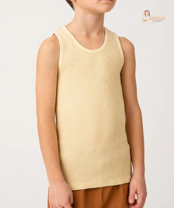 Gilet sans manches pour garçons et filles, vêtements d'extérieur décontractés en tricot à col rond, 100% coton écologique, séchage rapide - Product Image 1