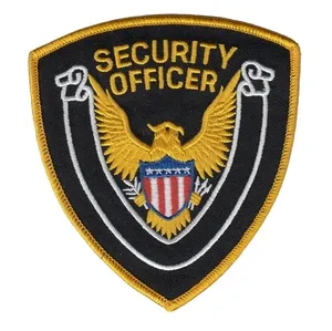 3D Embossed Denim Patch Embroidered Rectangle Shape <b>Sew</b>-On Fabric Badge with Eagle and American Flag Design for Cloth - Product Image 1