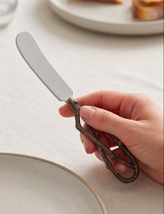 Ensemble de couverts en métal au design rétro, cuillère, couteau, fourchette, résistant au lave-vaisselle, finition dorée, pour la cuisine et la maison - Product Image 2