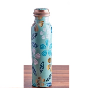 Enamel Printed Health Benefits Pure <b>Copper</b> Metal Water <b>Bottle</b> Kitchenware Decorative Juice and <b>Drinks</b> Storage <b>Copper</b> <b>Bottle</b> - Product Image 5